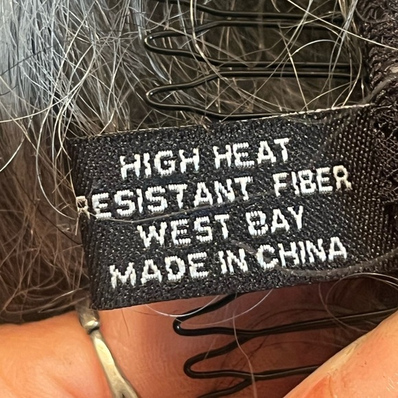 Sepia Short Wavy Salt and Pepper Bob Wig - Curly Full Cap - Picture 7 of 8